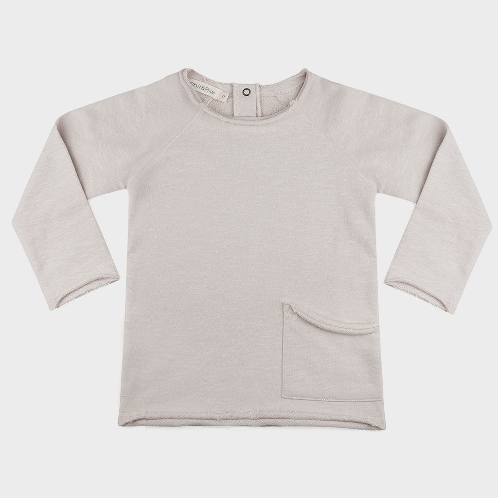 Sweatshirt Raw Edged Oatmeal