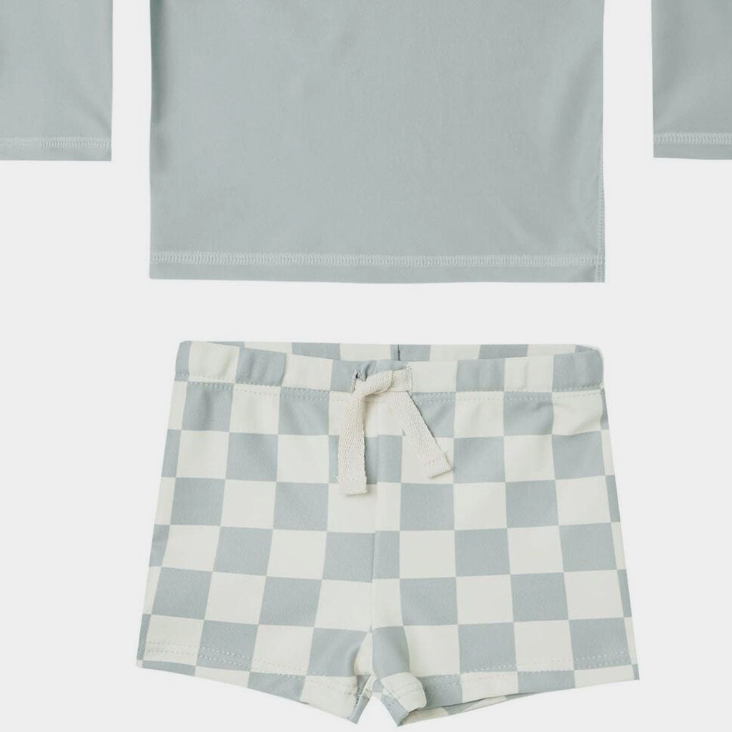 UV-Set Rashguard Blue Check