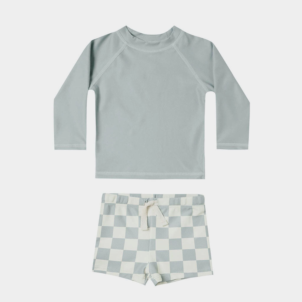 UV-Set Rashguard Blue Check