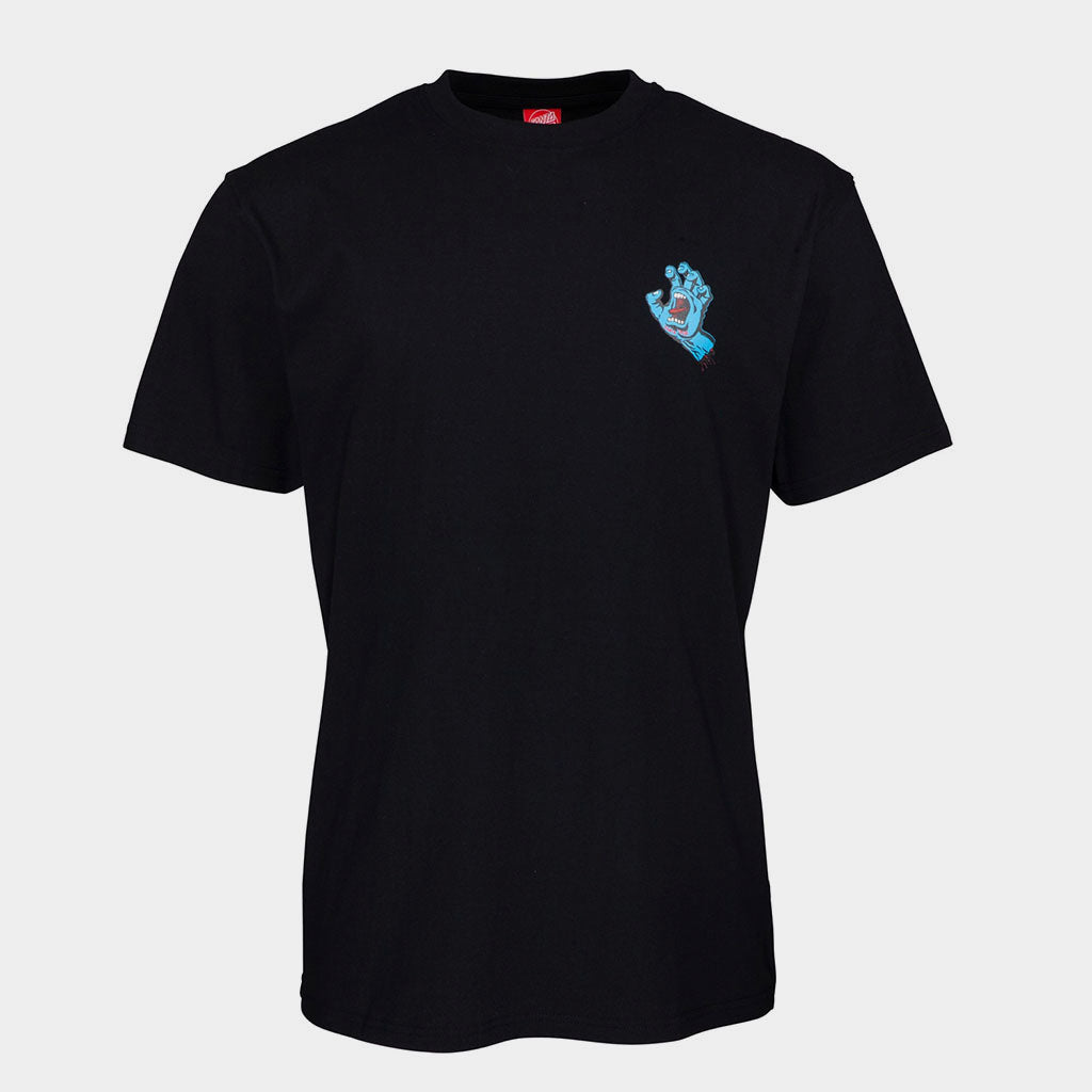 T-Shirt Screaming Hand Chest Black