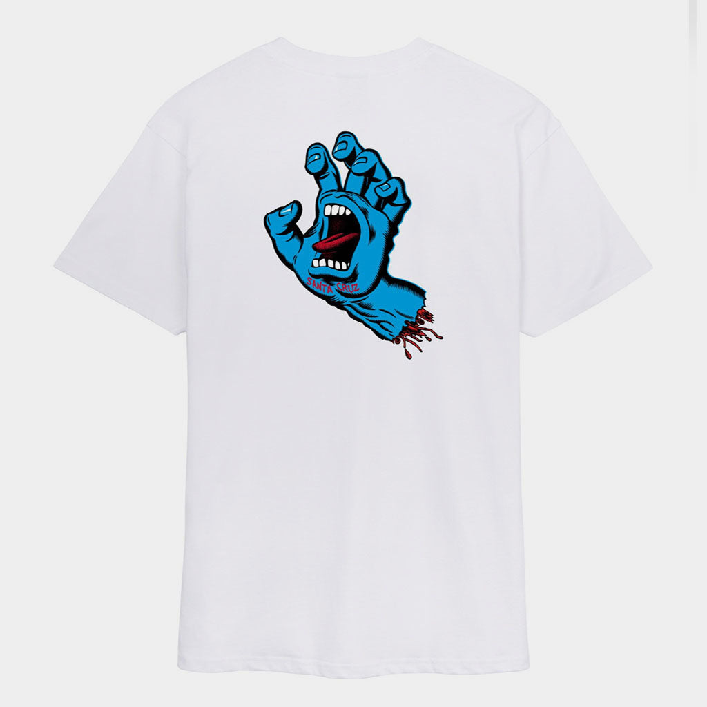 T-Shirt Screaming Hand Chest White