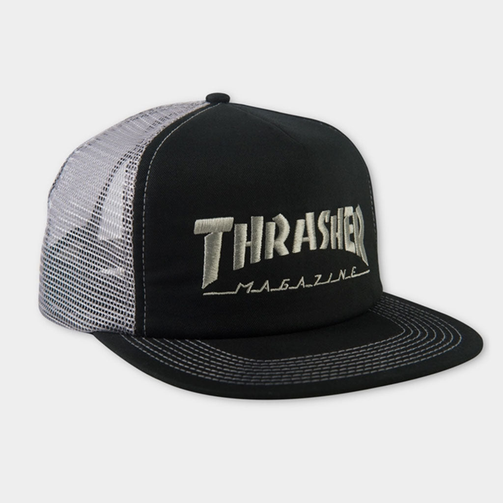 Baseball Cap Mesh Logo Emb Black/Grey