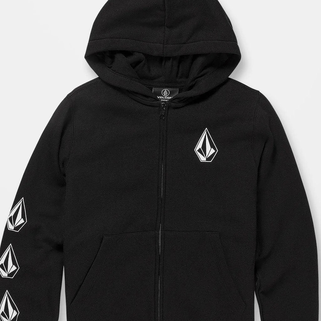 Zip-Pullover Iconic Stone Black
