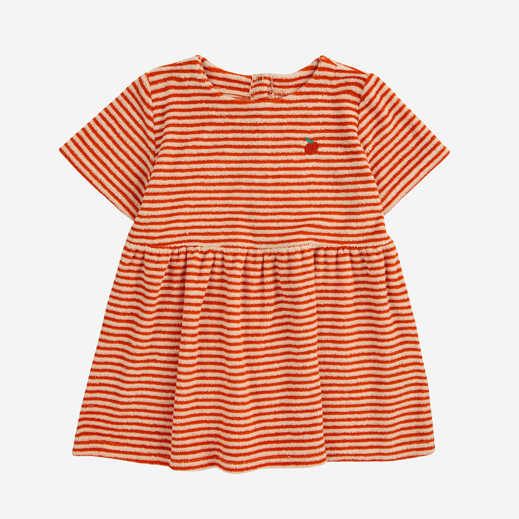 Kleid Baby Terry Orange Stripes