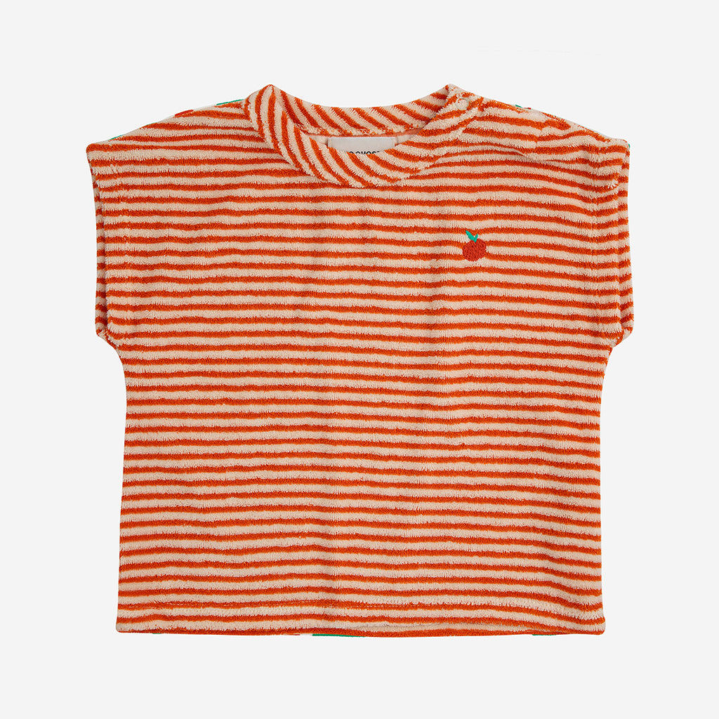 T-Shirt Baby Terry Orange Stripes
