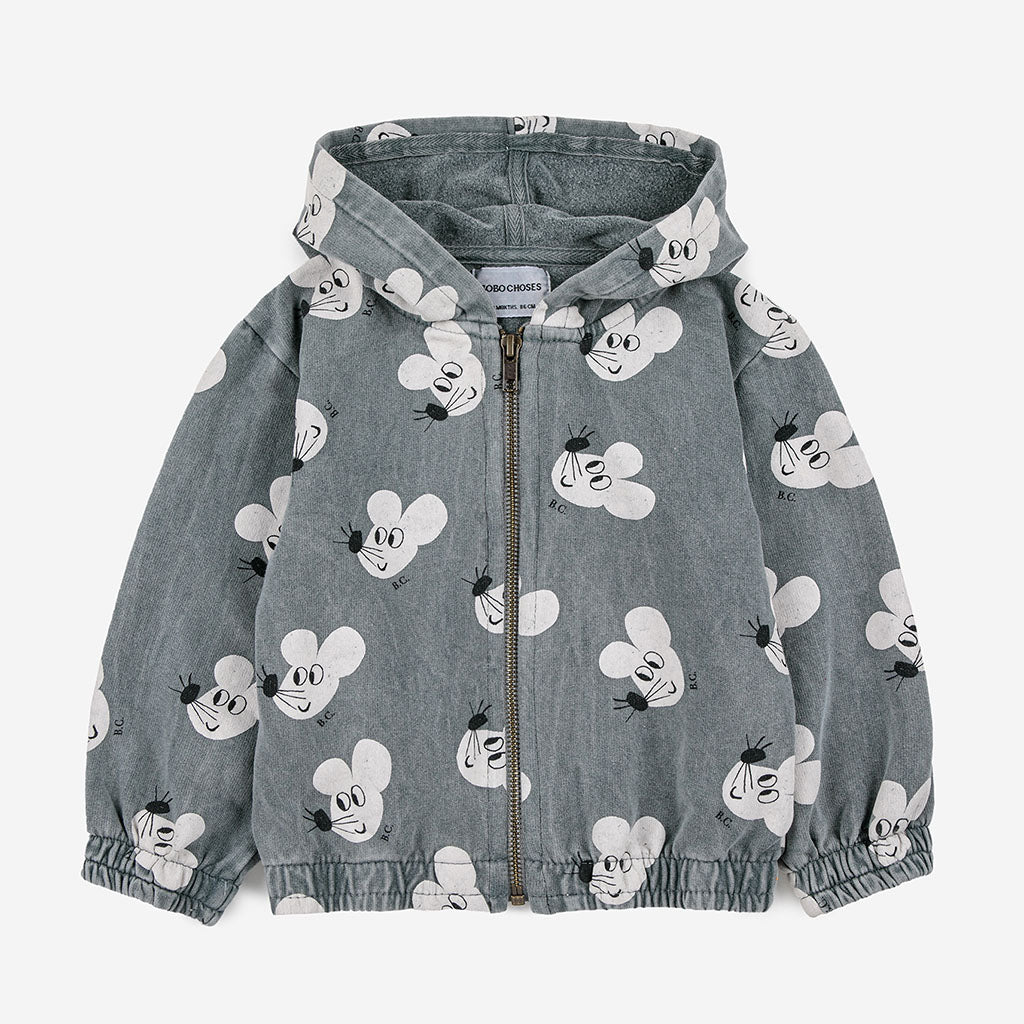 Zipped Hoodie Mouse all over