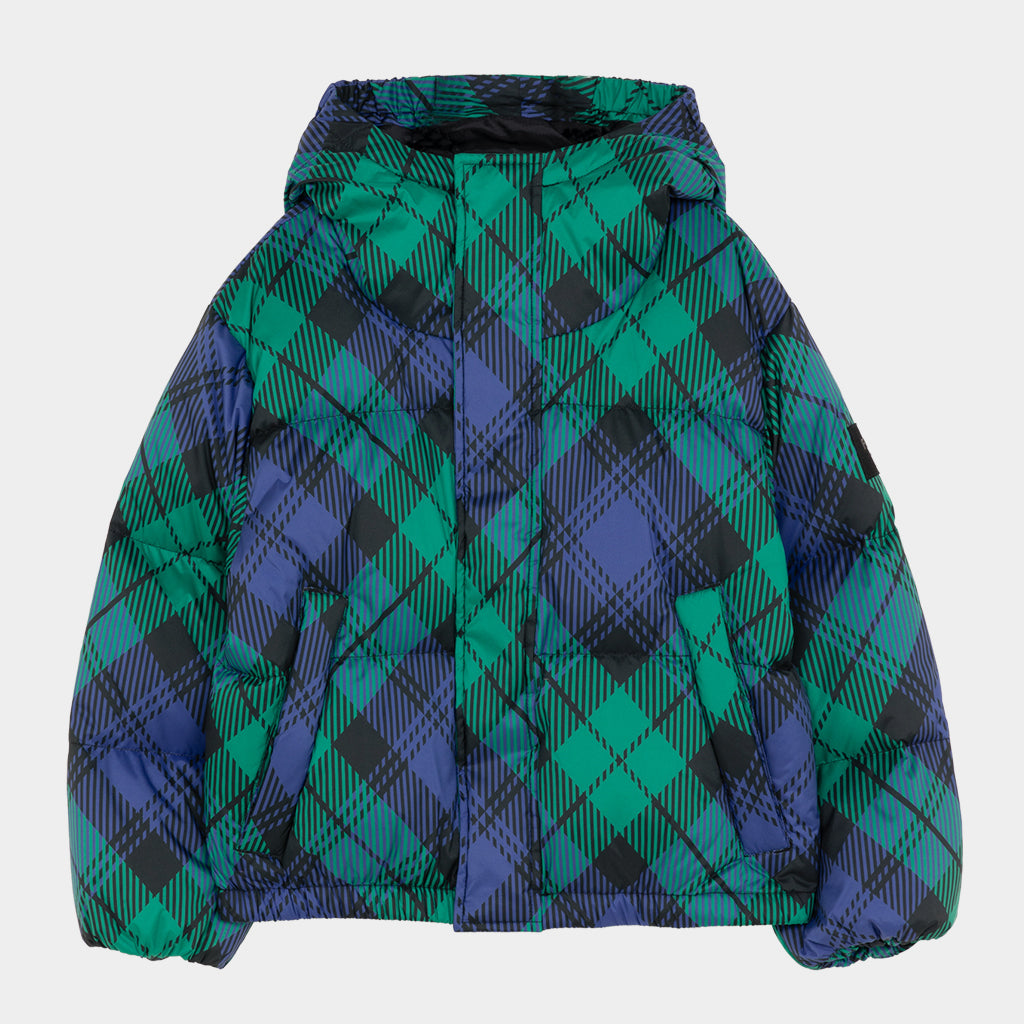 Daunenjacke Snowfall Blue Checkers