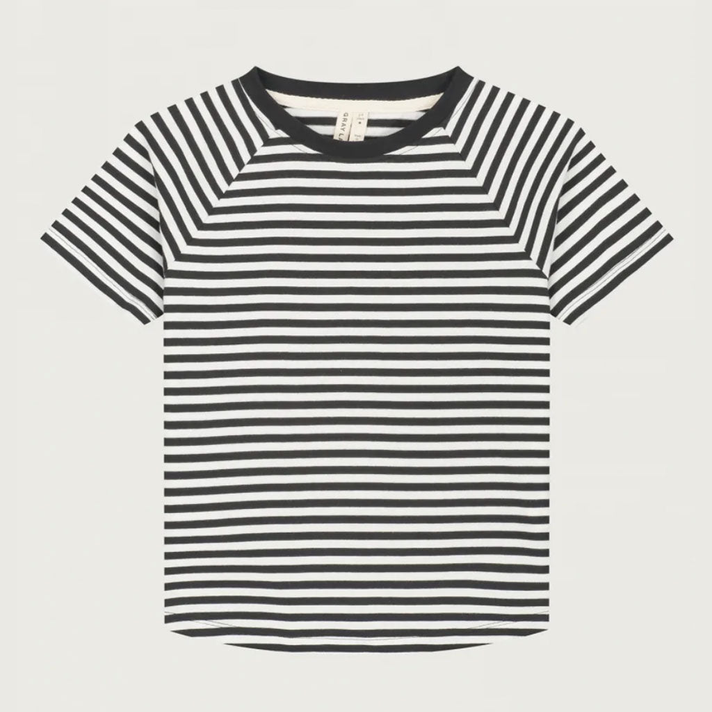 T-Shirt Crewneck Nearly Black - Offwhite