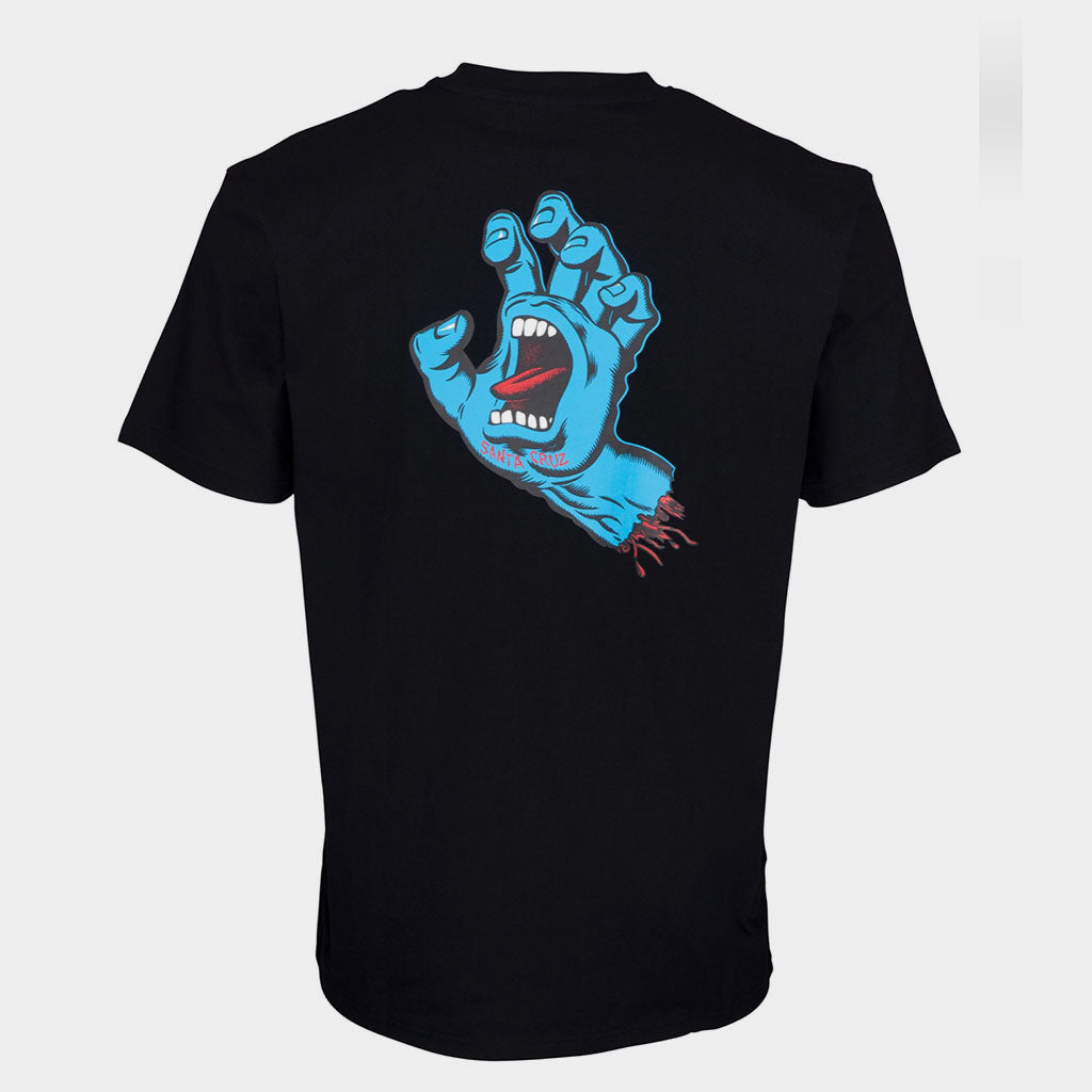 T-Shirt Screaming Hand Chest Black