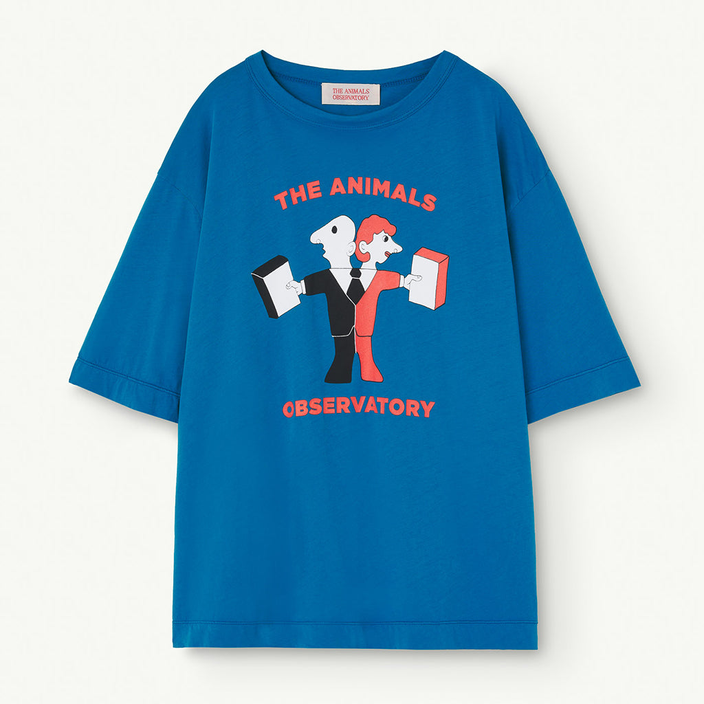 T-Shirt Rooster Oversize Blue