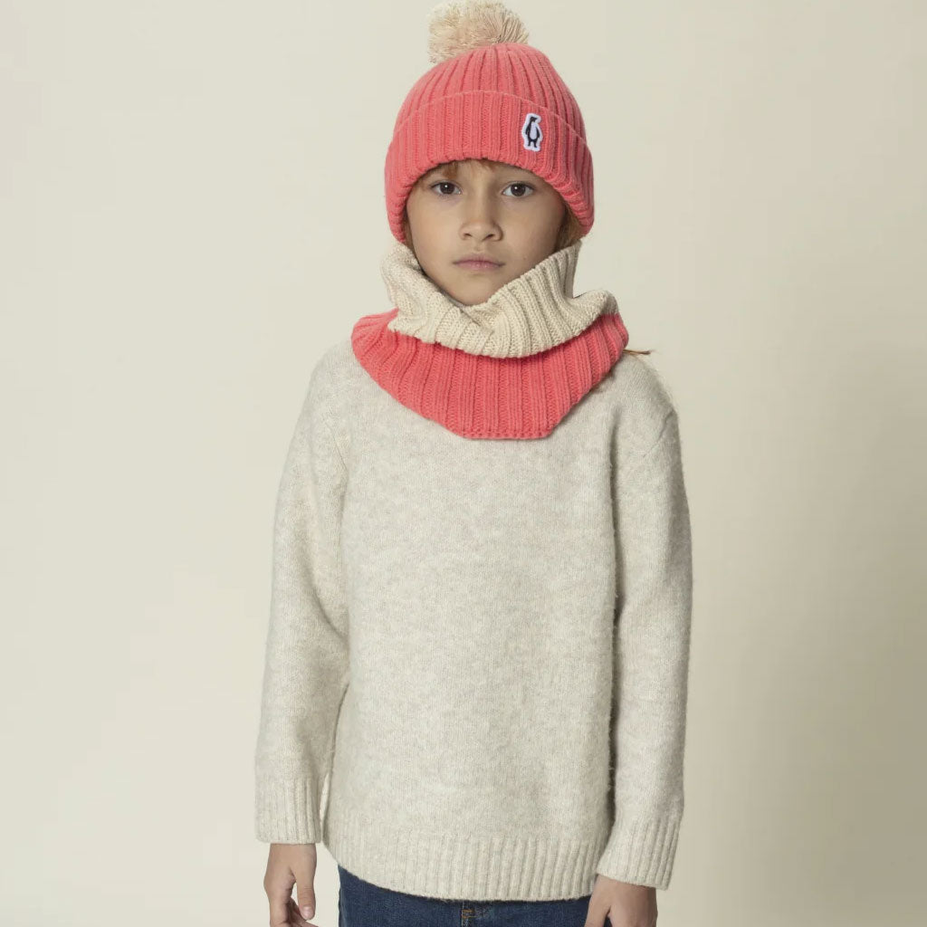 Snood Bee Real Coral/Ecru
