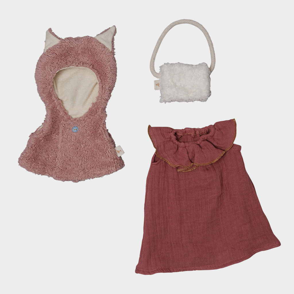 Kleider Set Doll Fox Cape