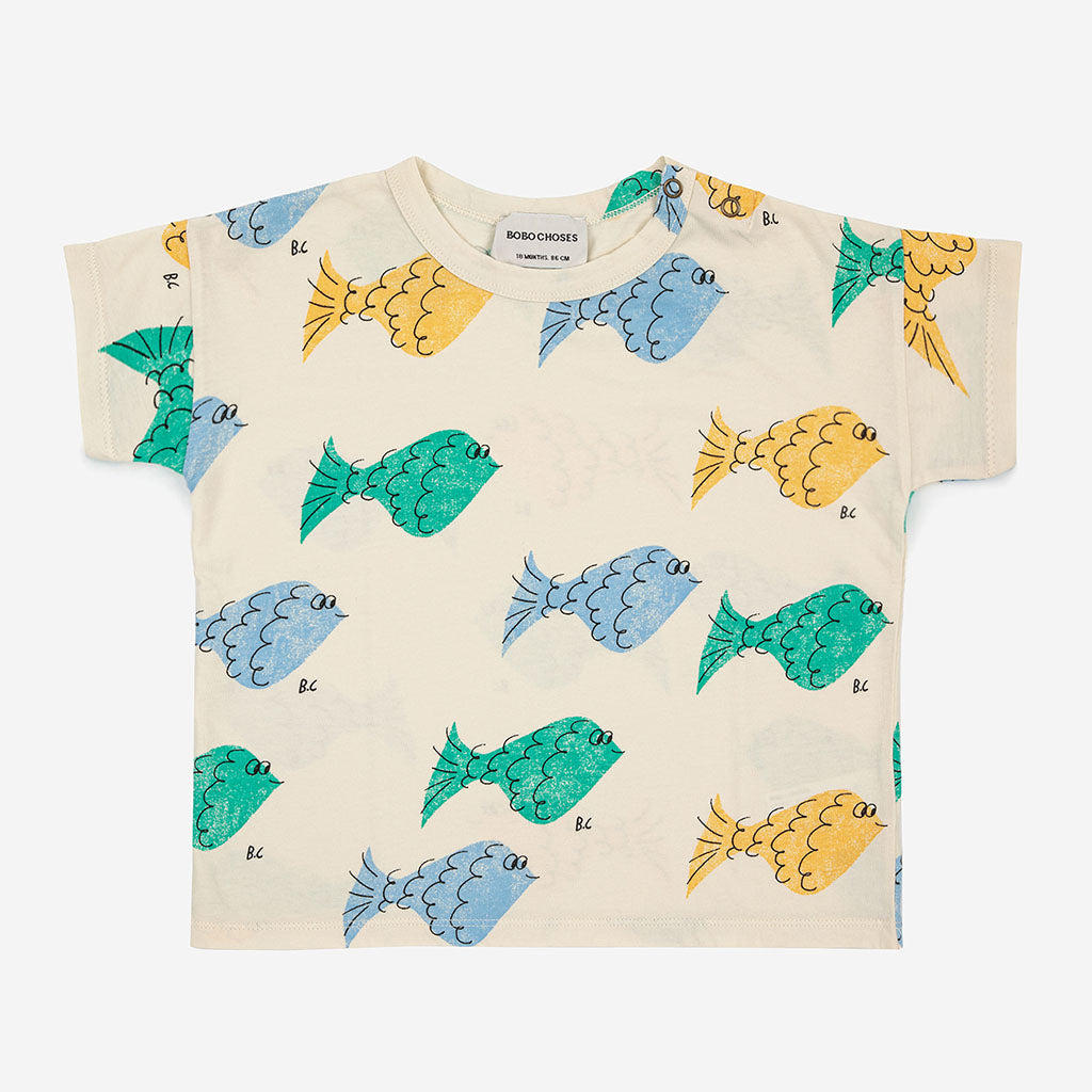 T-Shirt Multicolor Fish All Over