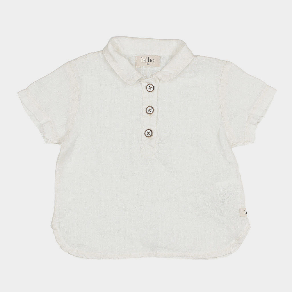 T-Shirt Polo Linen Ecru