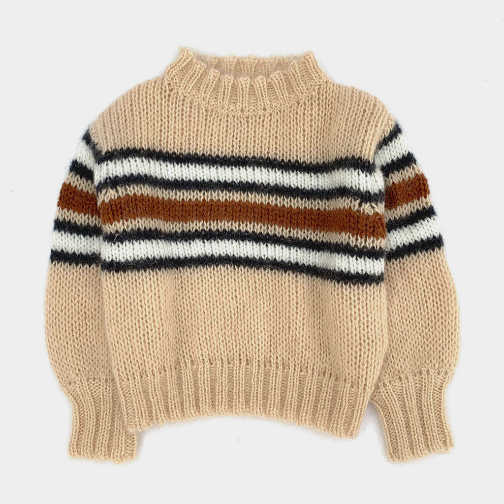 Pullover Striped Natural