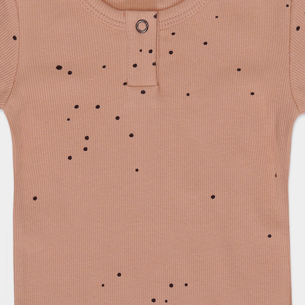 Body Rib Henley Peach