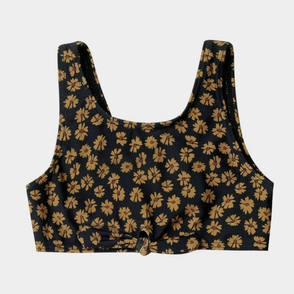 Bikini Knotted Black Floral