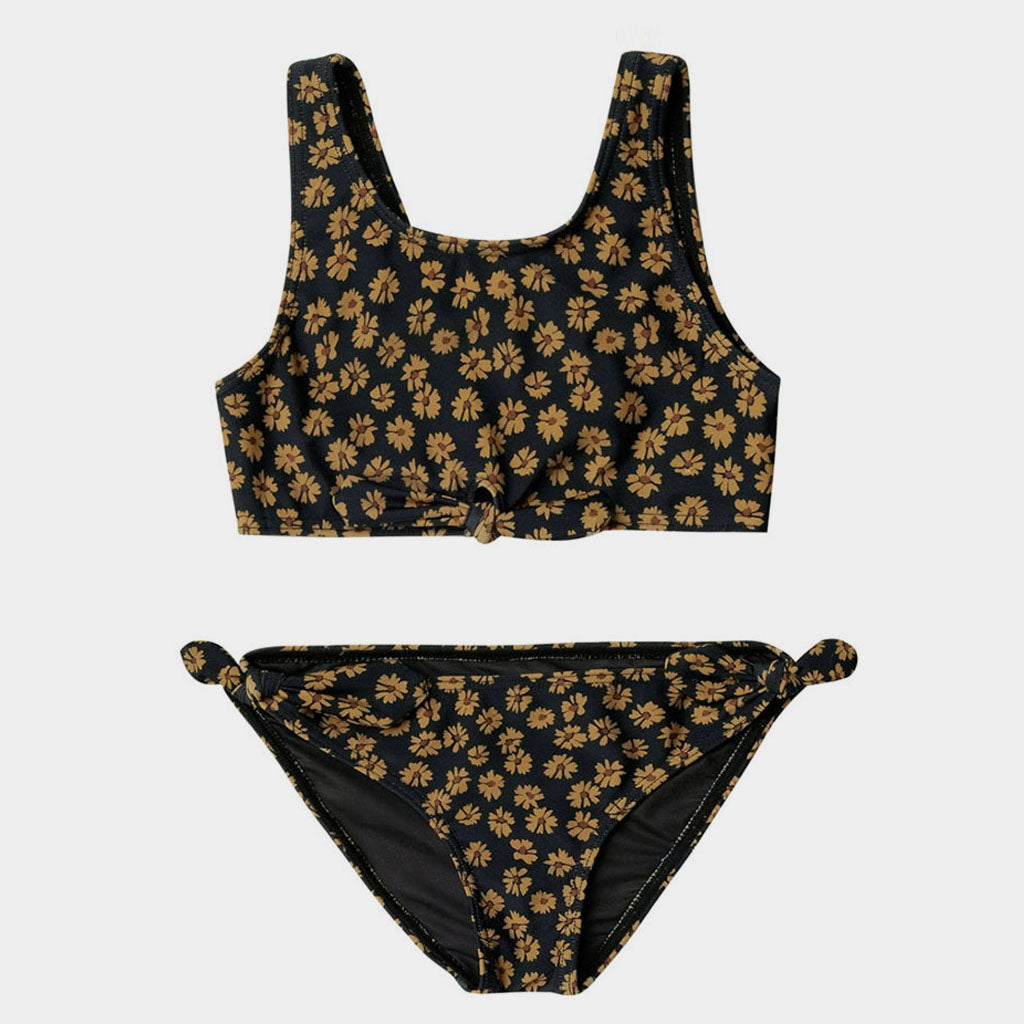 Bikini Knotted Black Floral