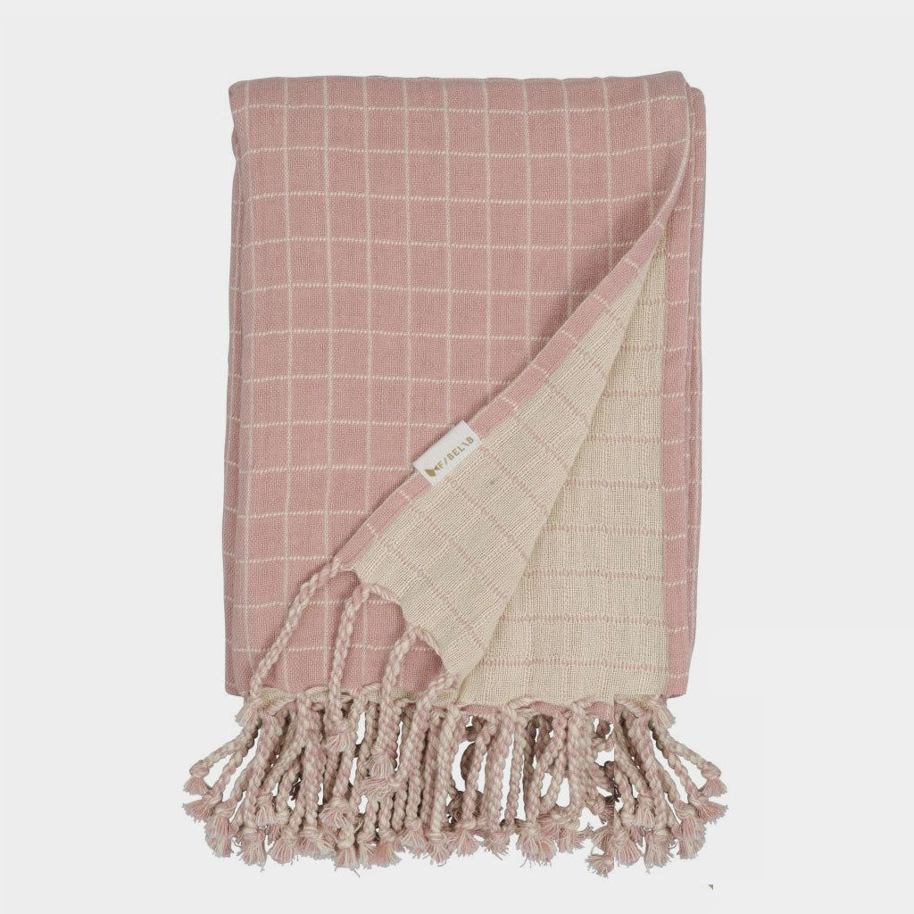 Baby Decke Grid Old Rose