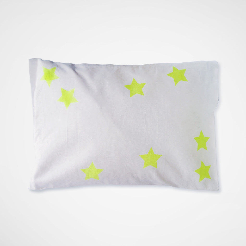 Hirsekissen Stars yellow neon