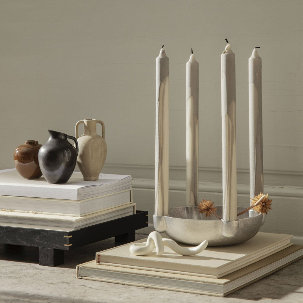 Kerzen 2er Set Warm Grey