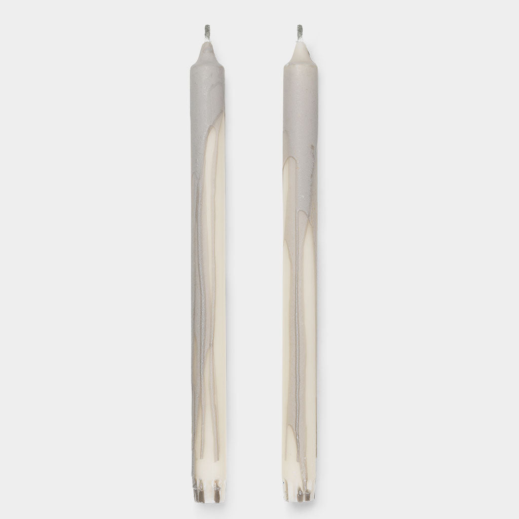Kerzen 2er Set Warm Grey