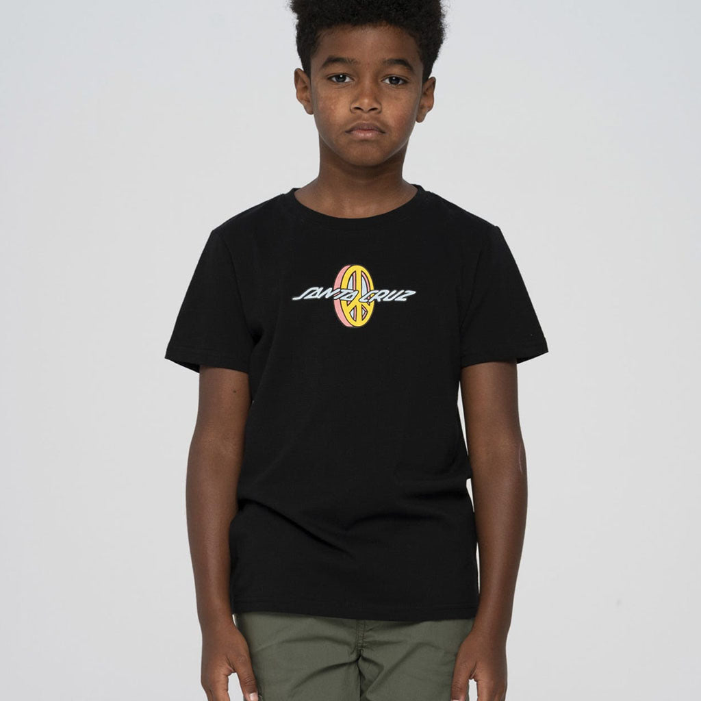 T-Shirt Youth Peace Strip Black