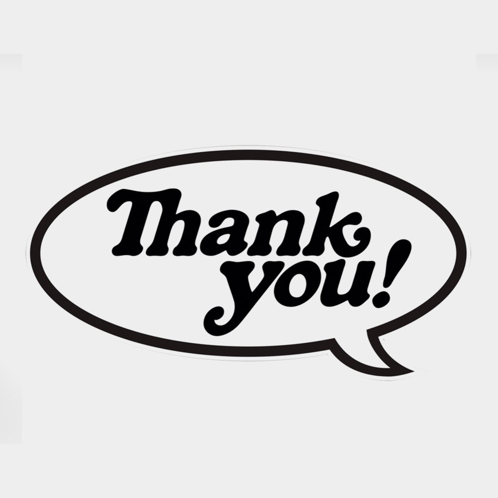 Sticker Thank You Bubble