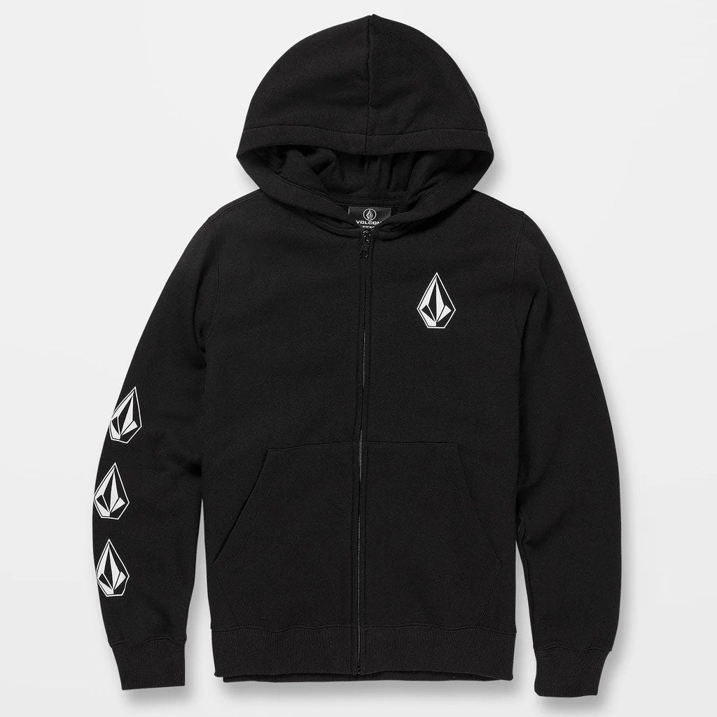 Zip-Pullover Iconic Stone Black